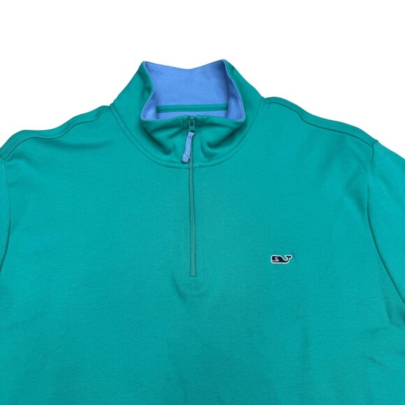 Vineyard Vines Men's 1/4 Zip LS Pullover Top 100% Pima Cotton, Size L - Picture 3 of 8